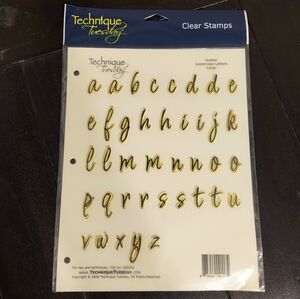 Technique Tuesday Avalon Lowercase Letters Large 39pc Clear Stamp Set *RARE*
